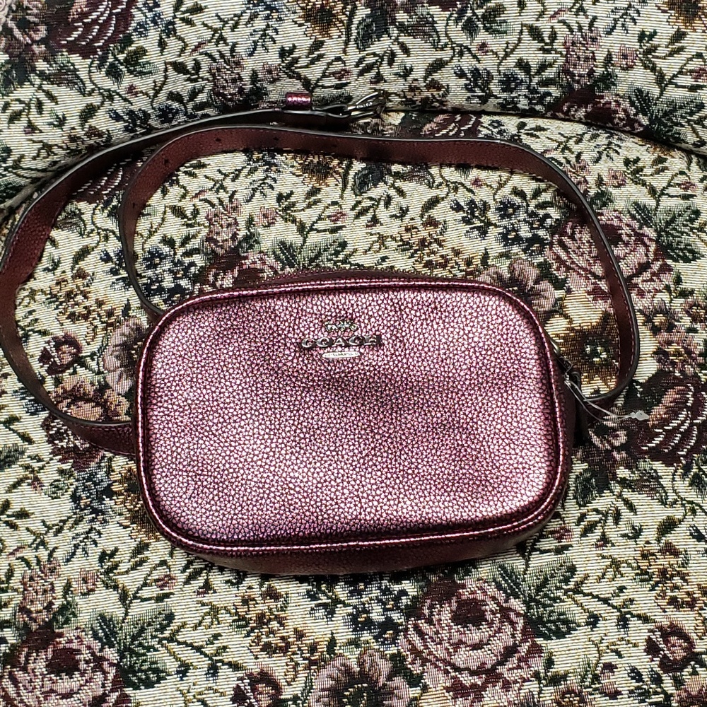 COACH Metallic Leather Belt Bag